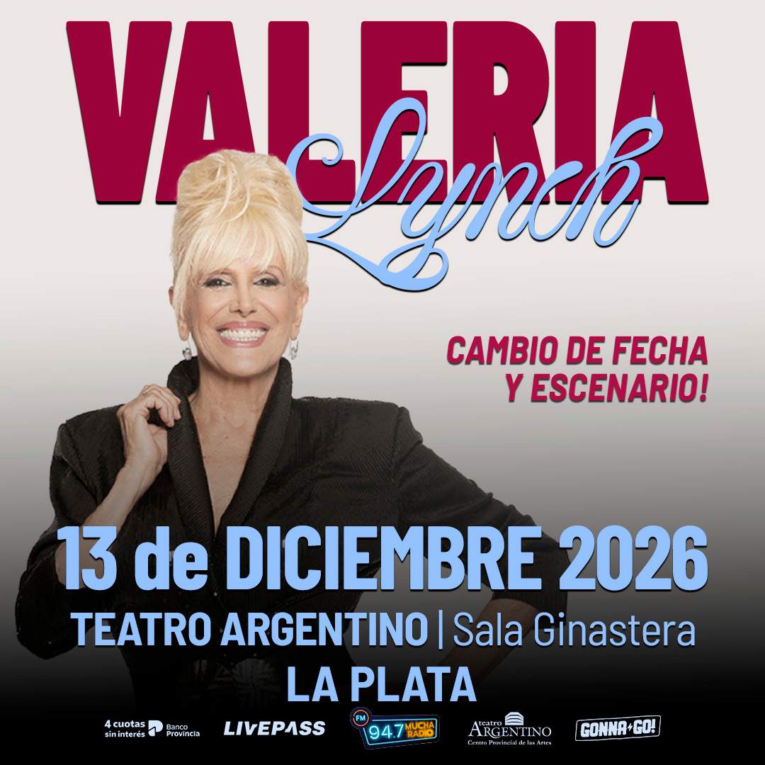 Entradas para Valeria Lynch en la Sala Ginastera - Teatro Argentino LP - Livepass