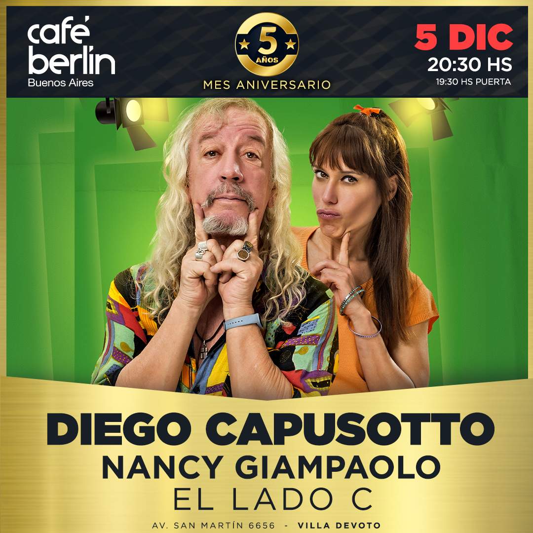 Entradas para Diego Capusotto presenta Lado C en Café Berlín - Livepass