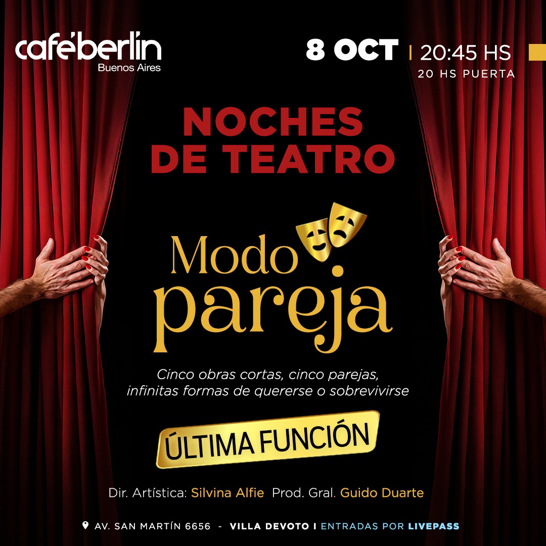Noche de Teatro - Modo Pareja en Café Berlín