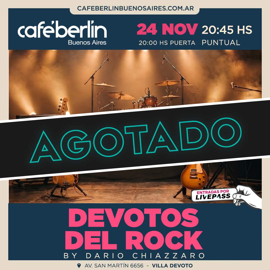 Entradas para Devotos del Rock en Café Berlín - Livepass