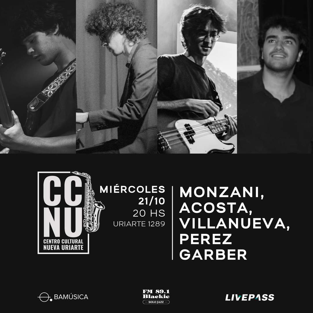Flyer de Monzani, Acosta, Villanueva, Perez Garber en CCNU