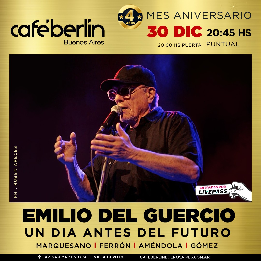 Emilio Del Guercio en Café Berlín