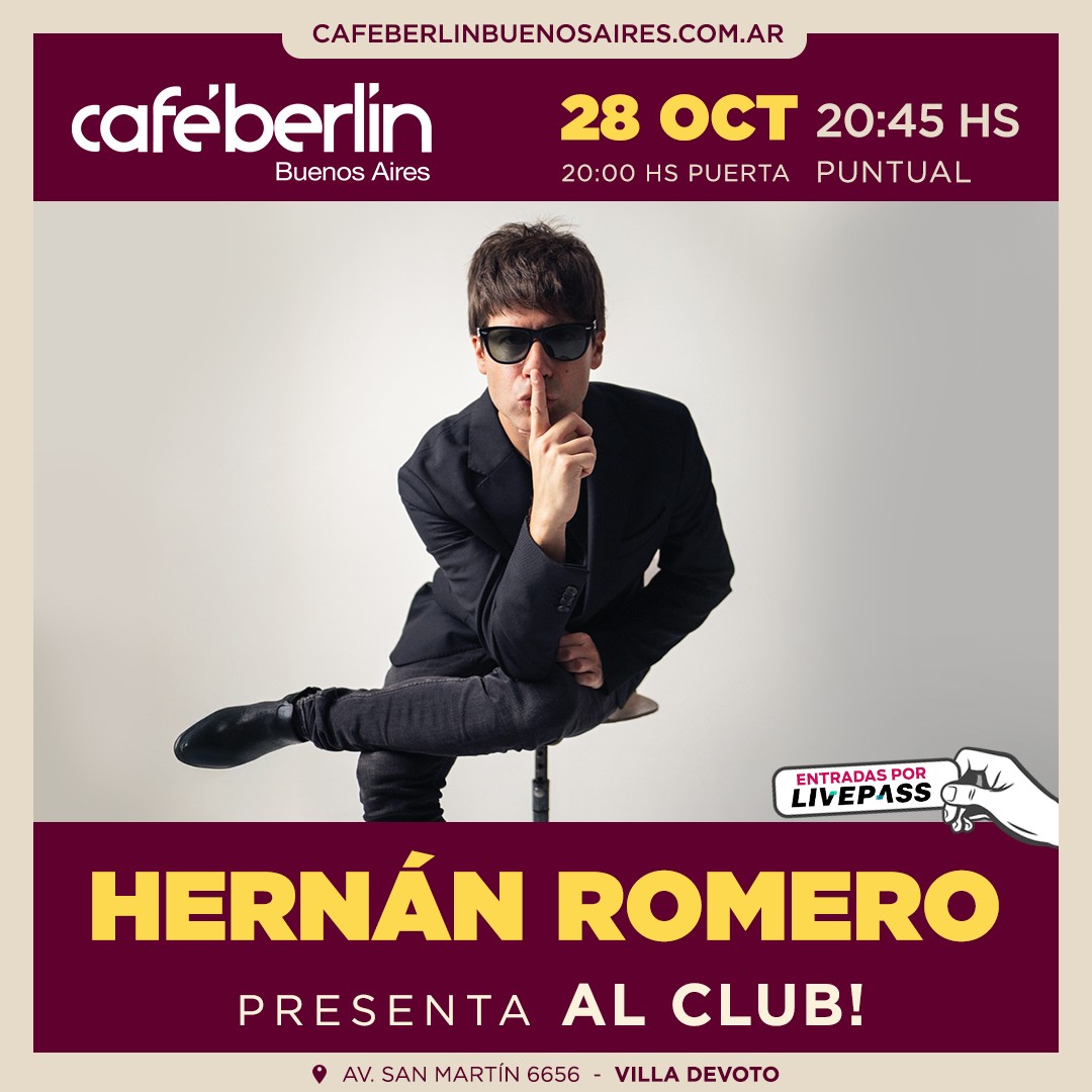 Hernán Romero en Café Berlín